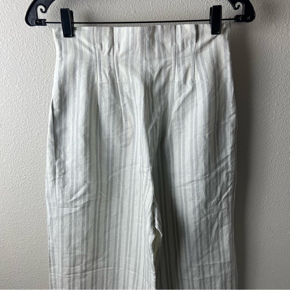 New Rebecca Taylor Striped Wide Leg Suit Pants Snow and Black NWT Women’s 0 - Picture 8 of 14